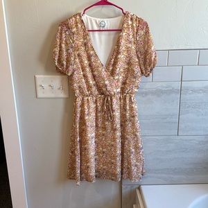 Blue rain medium dress